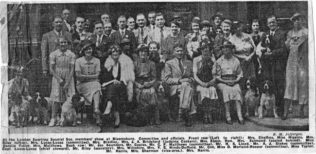 Old Newspaper Cutting featuring members of the London Sporting Society
